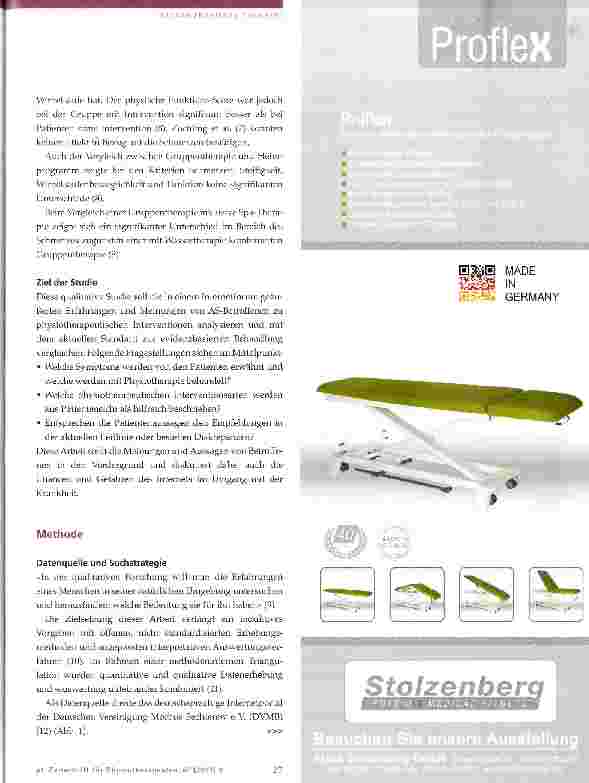 Vorschauseite 3: Welche Bedeutung hat die Physiotherapie für Patienten mit Ankylosierender Spondylitis?
