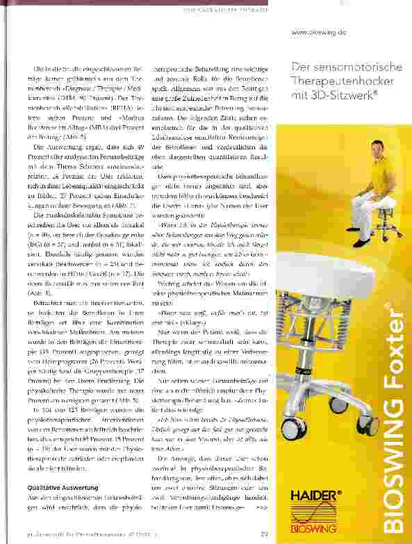 Vorschauseite 5: Welche Bedeutung hat die Physiotherapie für Patienten mit Ankylosierender Spondylitis?