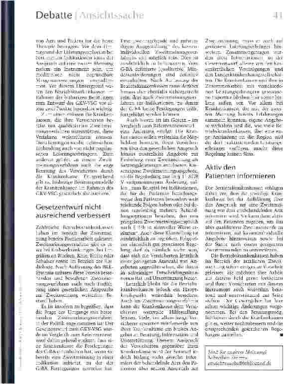 Vorschauseite 2: Pionierarbeit nicht gefährden