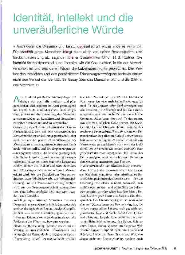 Vorschauseite 2: Identität, Intellekt und die unveräußerliche Würde