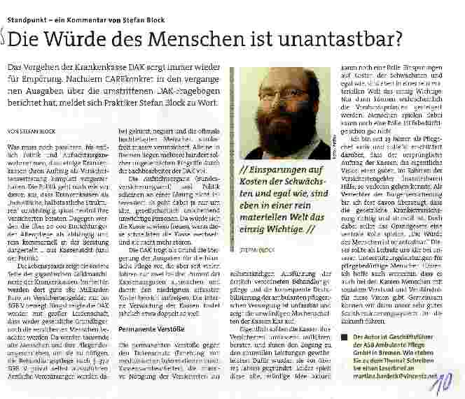 Vorschauseite 1: Die Würde des Menschen ist unantastbar?