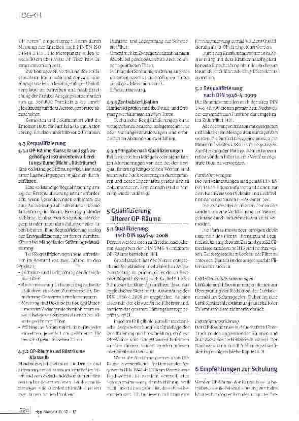 Vorschauseite 6: Krankenhaushygienische Leitlinie für die Planung, Ausführung und den Betrieb von Raumlufttechnischen Anlagen in Räumen des Gesundheitswesens
