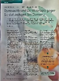 Vorschauseite 1: Gymnastik und Lichttherapie gegen Schlaflosigkeit bei Demenz