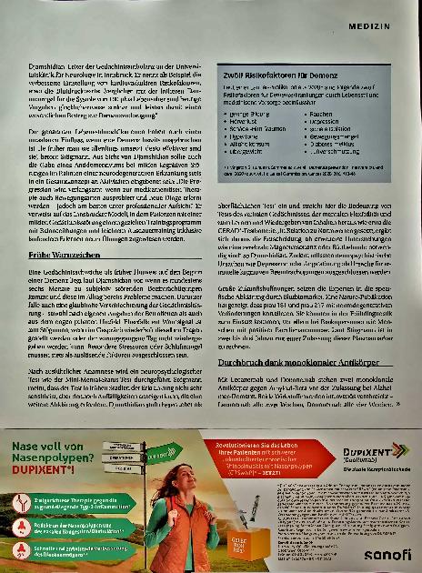 Vorschauseite 2: Fortschritte bei Vorsorge und Therapie