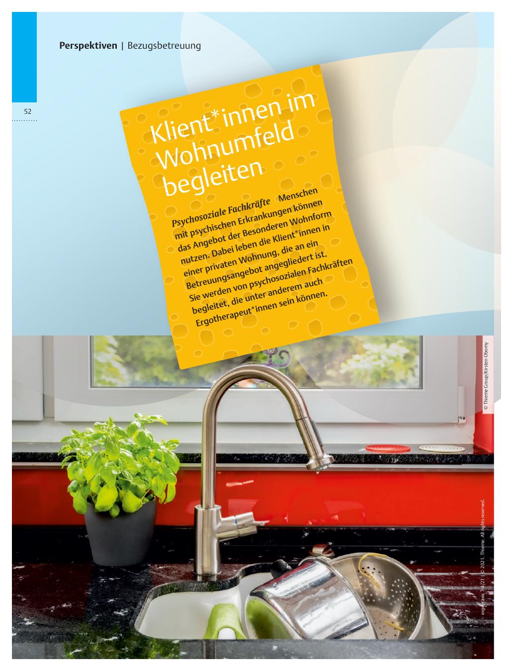 Vorschauseite 1: Klientinnen im Wohnumfeld begleiten - Psychosoziale Fachkräfte