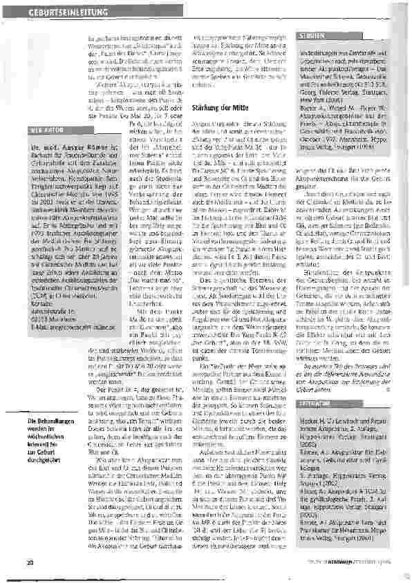 Vorschauseite 3: Akupunktur stärkt die gebärende Frau