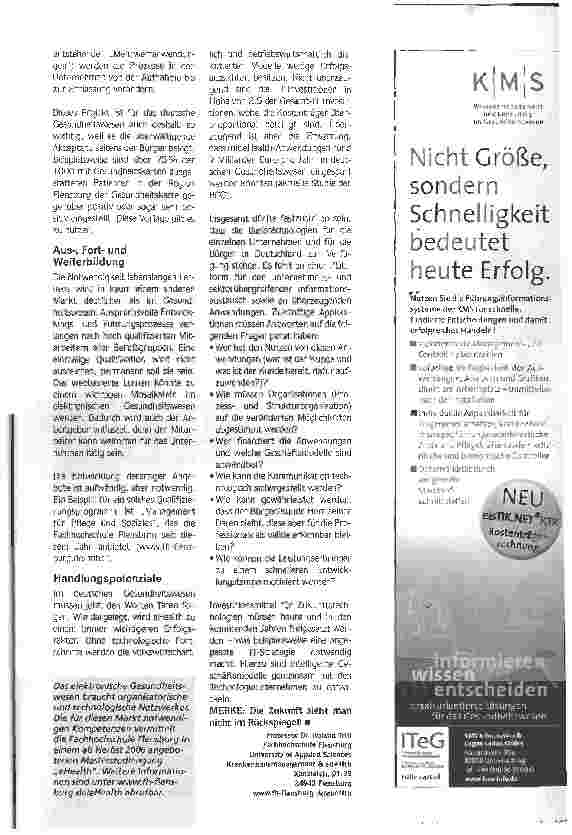 Vorschauseite 4: Nervenbahnen des GesundheitswesensDie Bedeutung von Telematik und E-Health für den künftigen Gesundheitsmarkt in Deutschland