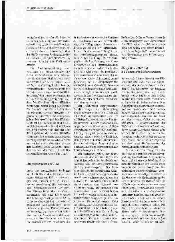 Vorschauseite 2: G-BA: Vom Selbstverwaltungsorgan zur staatlichen Regulierungsbehörde