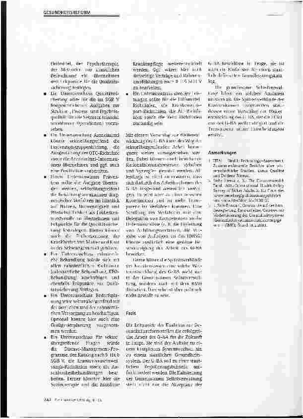 Vorschauseite 4: G-BA: Vom Selbstverwaltungsorgan zur staatlichen Regulierungsbehörde