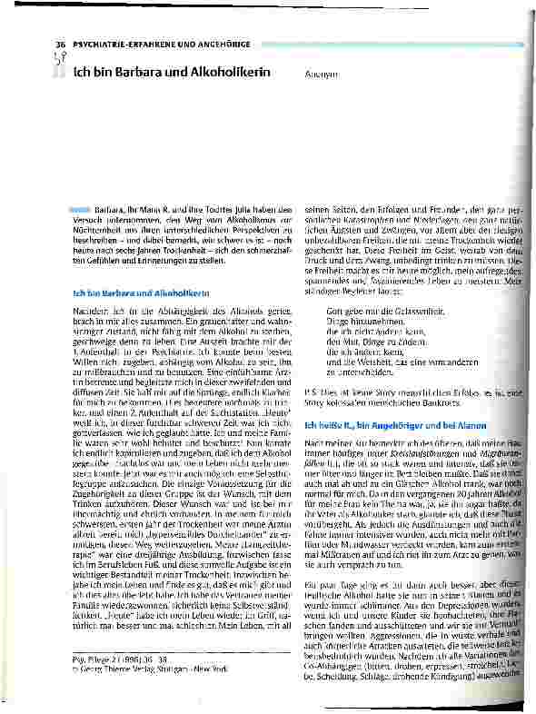 Vorschauseite 1: Ich bin Barbara und Alkoholikerin