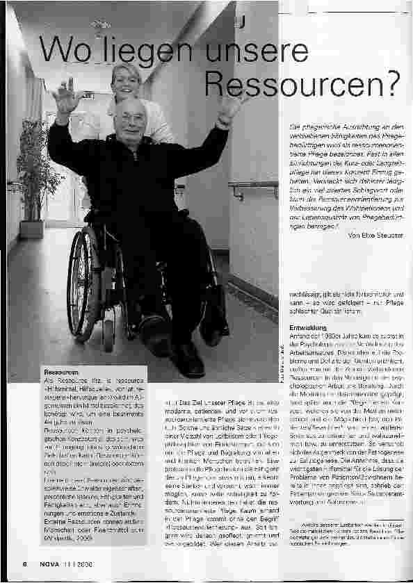 Vorschauseite 1: Wo liegen unsere Ressourcen?