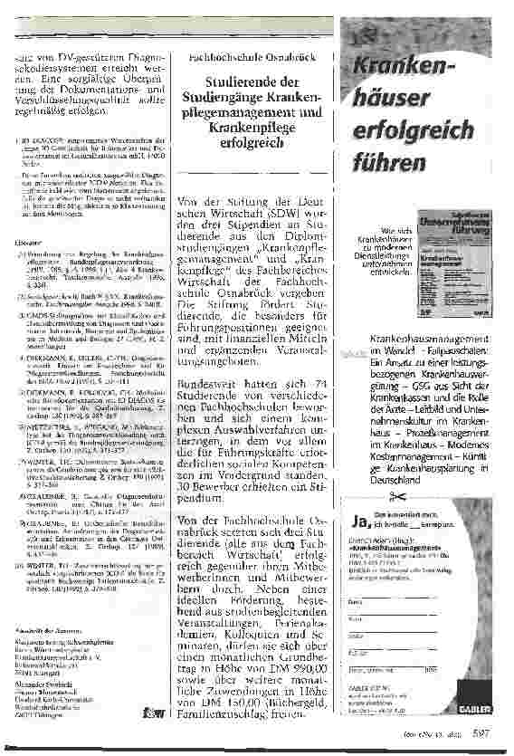 Vorschauseite 5: Qualität der Diagnosekodierung am Beispiel von drei ausgewählten Fachabteilungen des Universitätsklinikums Tübingen