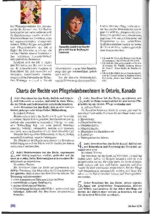 Vorschauseite 2: Bürgerrechtskatalog für Pflegeheime