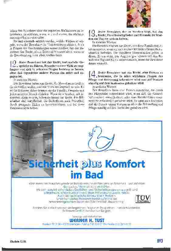 Vorschauseite 4: Bürgerrechtskatalog für Pflegeheime
