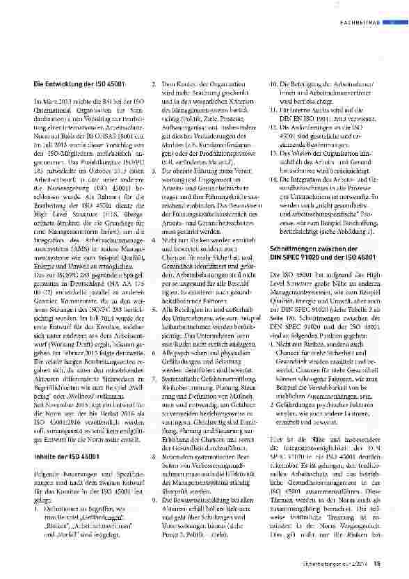 Vorschauseite 2: Aus BS OHSAS 18001 wird ISO 45001