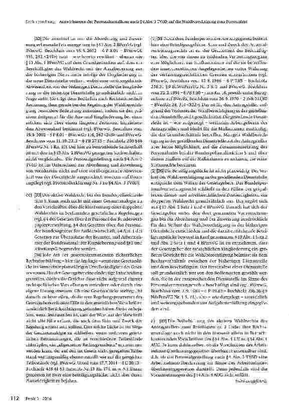Vorschauseite 6: Auswirkungen der Personalgestellung nach §4 Abs. 3 TVöD auf die Wahl-berechtigung zum Personalrat bei der gestellenden Dienststelle