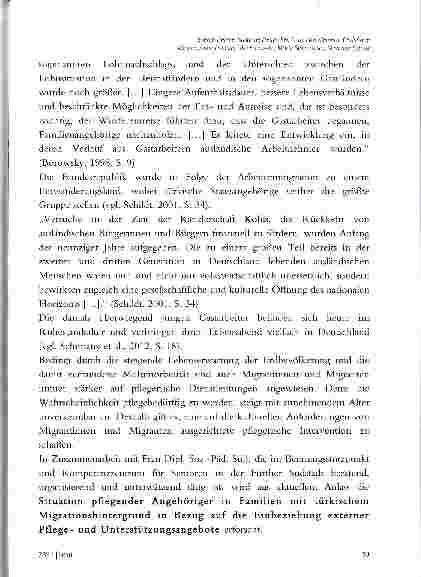 Vorschauseite 2: DIE SITUATION PFLEGENDER ANGEHÖRIGER IN FAMILIEN MIT TÜRKISCHEM MIGRATIONSHINTERGRUND IN BEZUG AUF DIE EINBEZIEHUNG EXTERNER PFLEGE- UND UNTERSTÜTZUNGSANGEBOTE