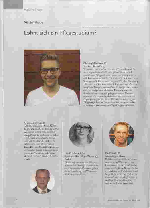 Vorschauseite 1: Lohnt sich ein Pflegestudium?