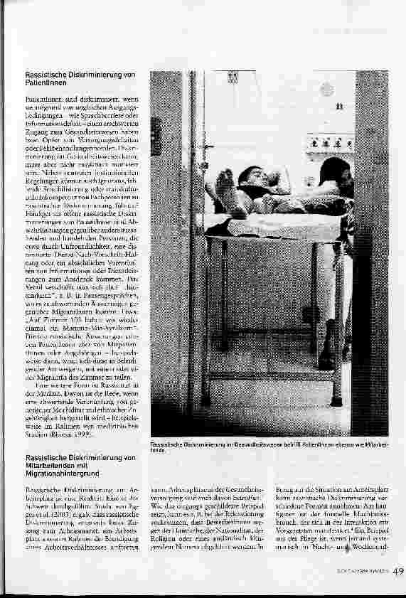 Vorschauseite 2: Rassistische Diskriminierung im Gesundheitswesen