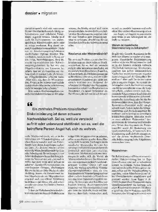Vorschauseite 3: Rassistische Diskriminierung im Gesundheitswesen