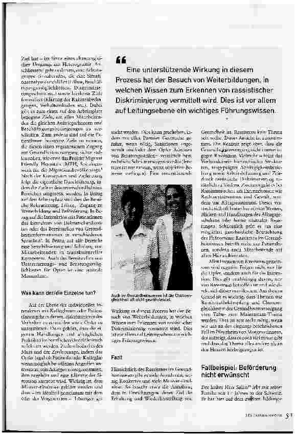 Vorschauseite 4: Rassistische Diskriminierung im Gesundheitswesen