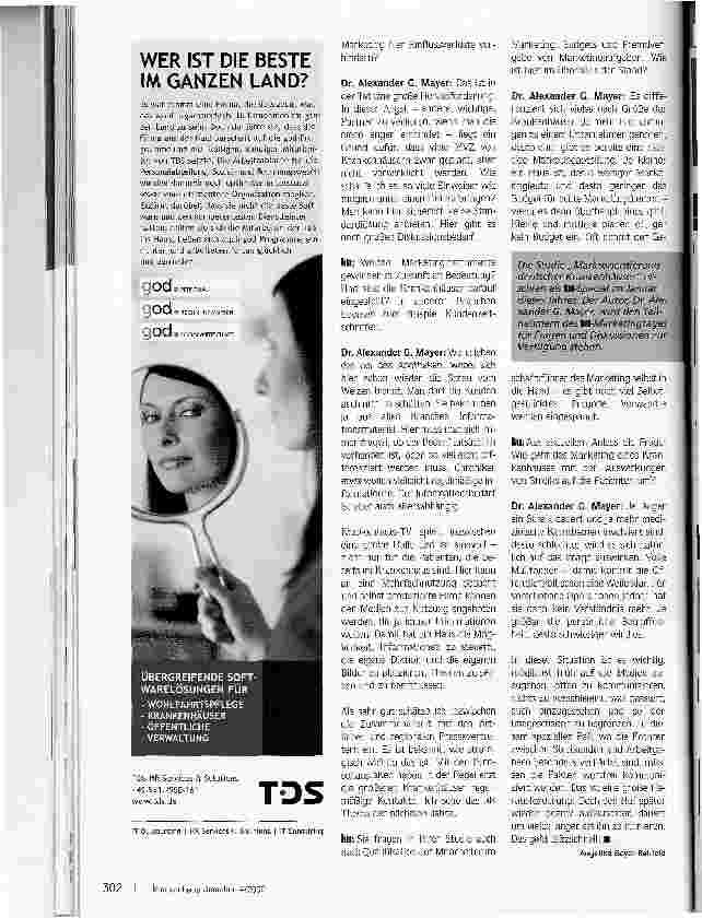 Vorschauseite 2: Kunden im Fokus Marketing muss sich stärker um Patienten und Einweiser kümmern