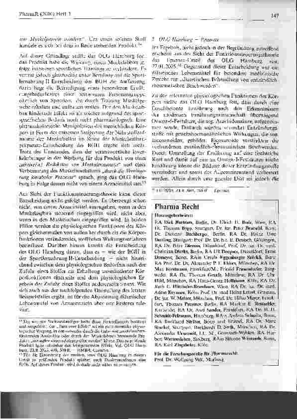 Vorschauseite 6: Physiologische, pharmakologische und toxikologische Wirkung- Ein Beitrag zur Abgrenzung von Lebensmitteln, Arzneimitteln und gefährlichen Stoffen - (Teil 2)