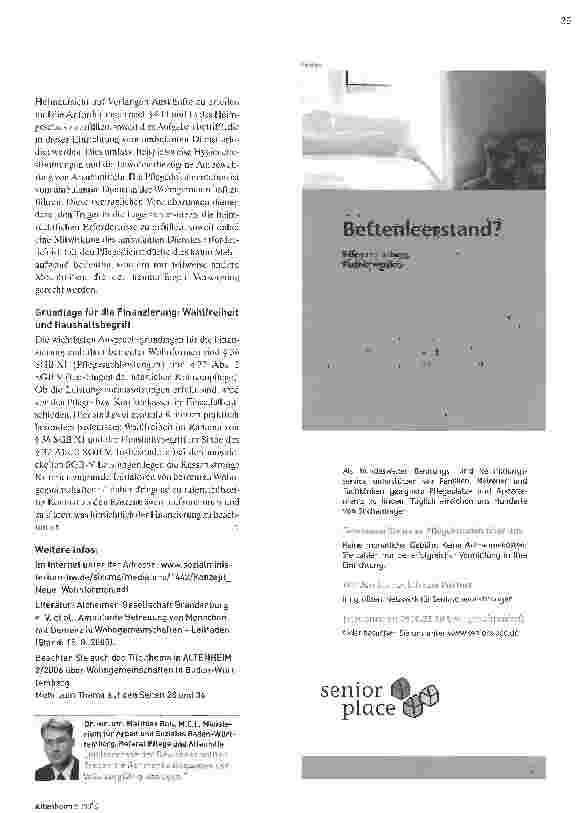 Vorschauseite 4: Innerhalb oder außerhalb des Heimgesetzes?