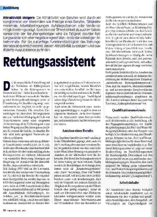 Vorschauseite 1: Rettungsassistent