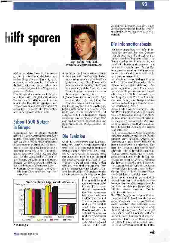 Vorschauseite 2: Index - ein EDV-Programm hilft sparen Wirtschaftlichkeit und Pflegequalität auf dem Prüfstand