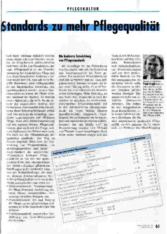 Vorschauseite 2: Mit eigenen Standards zu mehr Pflegequalität Wie man Pflegequalität entwickeln könnte