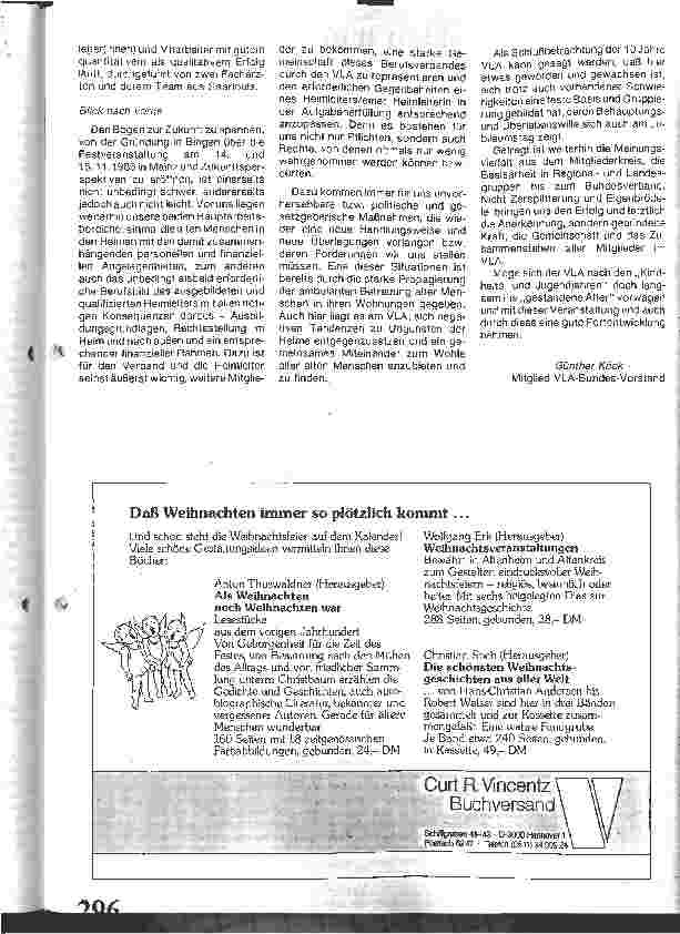 Vorschauseite 5: 10 Jahre Verband der Leiter von Altenheimen (VLA) e. V. Von der Gründung in Bingen bis zum Festakt in Mainz 1976-1986