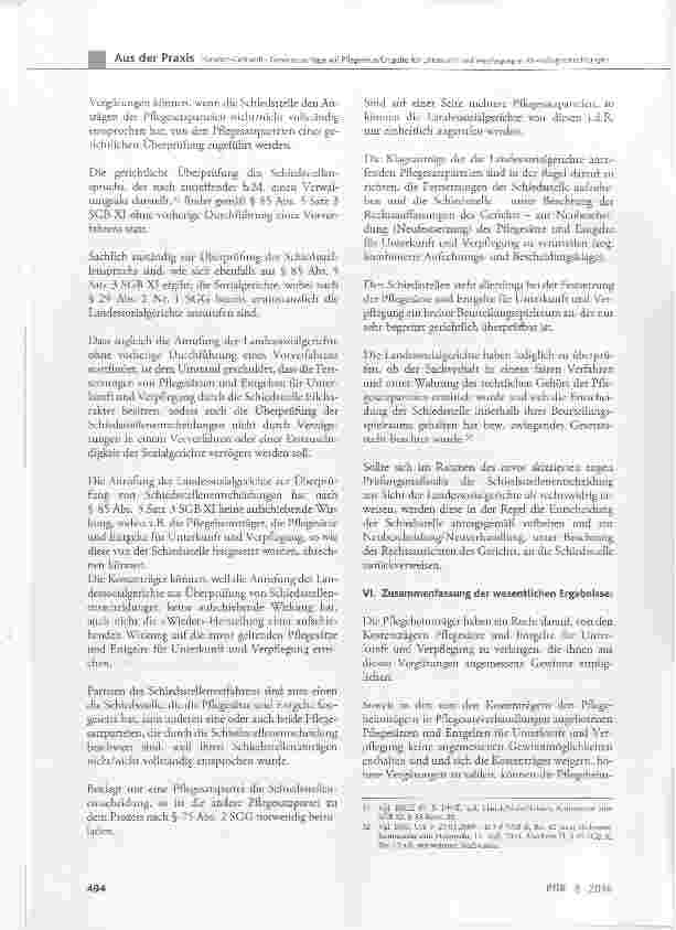 Vorschauseite 6: Gewinnzuschläge auf Pflegesätze und Entgelte für Unterkunft und Verpflegung stationärer Altenpflegeeinrichtungen2. Teil
