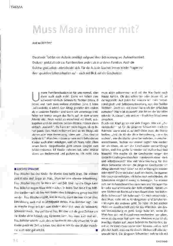 Vorschauseite 1: Muss Mara immer mit?