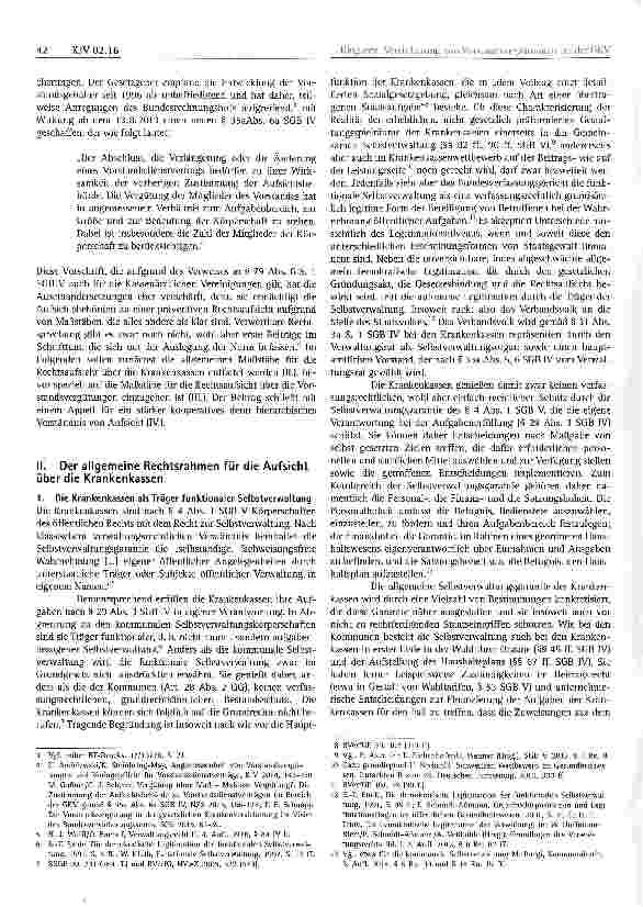 Vorschauseite 2: Die Rechtsaufsicht über die Vereinbarung von Vorstandsvergütungen bei den gesetzlichen Krankenkassen
