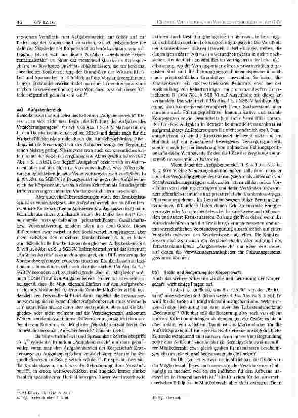 Vorschauseite 6: Die Rechtsaufsicht über die Vereinbarung von Vorstandsvergütungen bei den gesetzlichen Krankenkassen