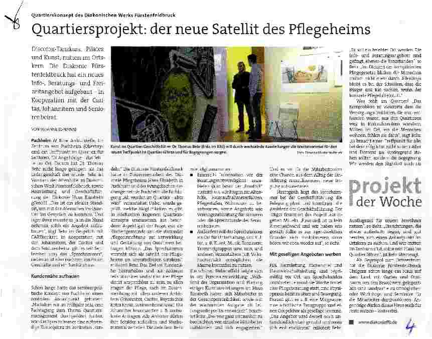 Vorschauseite 1: Quartiersprojekt: der neue Satellit des Pflegeheims