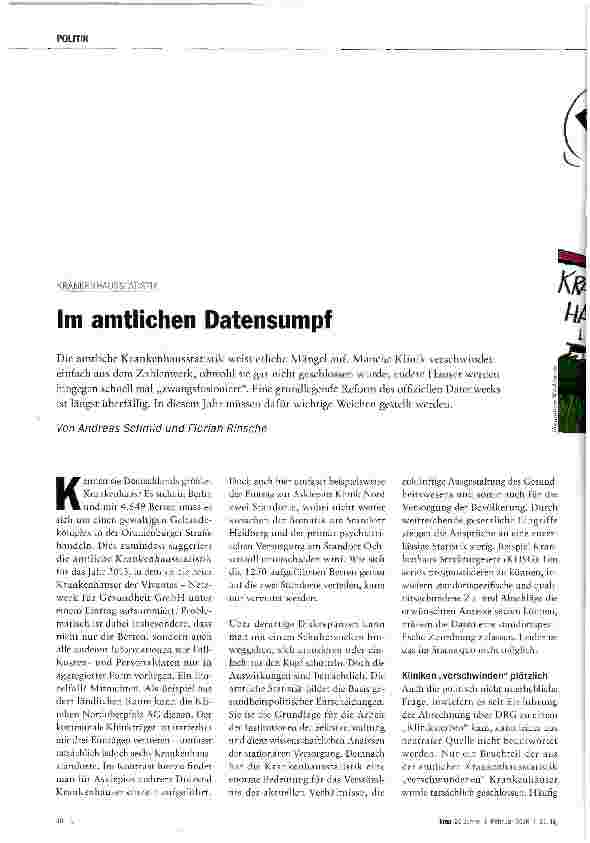 Vorschauseite 1: Im amtlichen Datensumpf