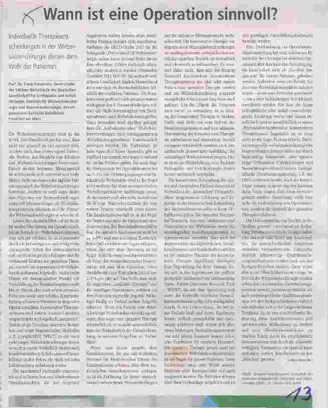 Vorschauseite 1: Wann ist eine Operation sinnvoll?
