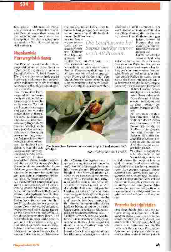 Vorschauseite 4: Aktivierende Krankenpflege - eine Möglichkeit zur Infektionsprophylaxe Nosokomiale Infektion in der Geriatrie