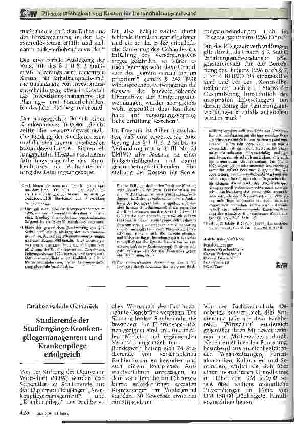 Vorschauseite 3: Pflegesatzfähigkeit von Kosten für Instandhaltungsaufwand