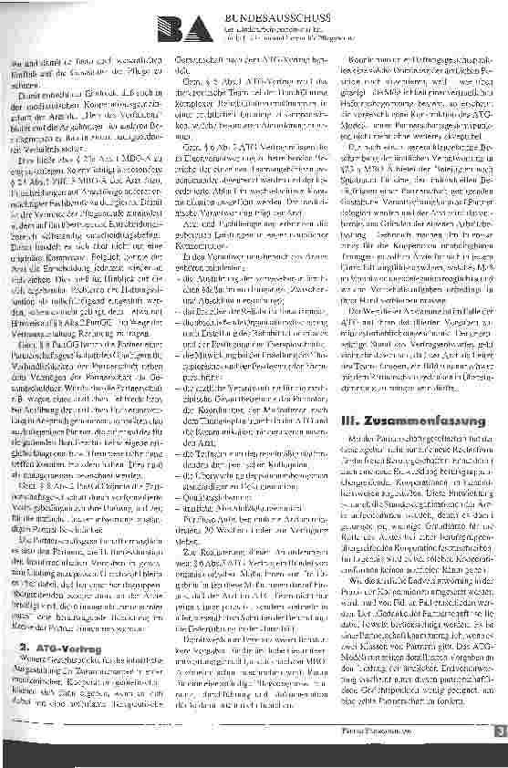 Vorschauseite 3: Die Partnergesellschaft - Ein neuer Weg für die Zusammenarbeit im Gesundheitswesen? Die berursrechtlichen Grundlagen für die Kooperation zwischen Ärzten und Angehörigen anderer He…