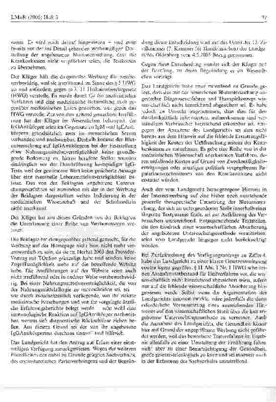 Vorschauseite 2: Blutuntersuchung zur Bestimmung einer Nahrungsmittelunverträglichkeit