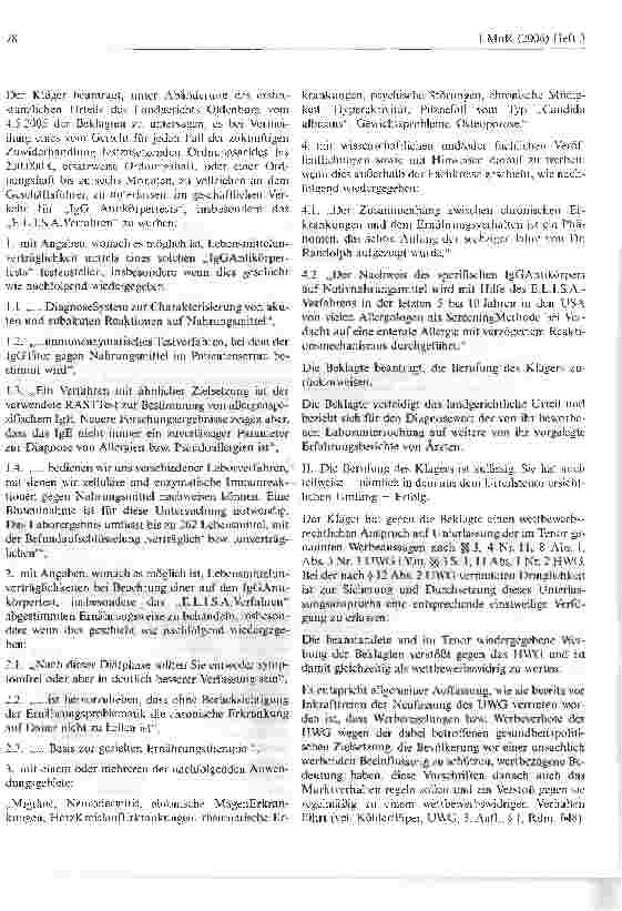 Vorschauseite 3: Blutuntersuchung zur Bestimmung einer Nahrungsmittelunverträglichkeit