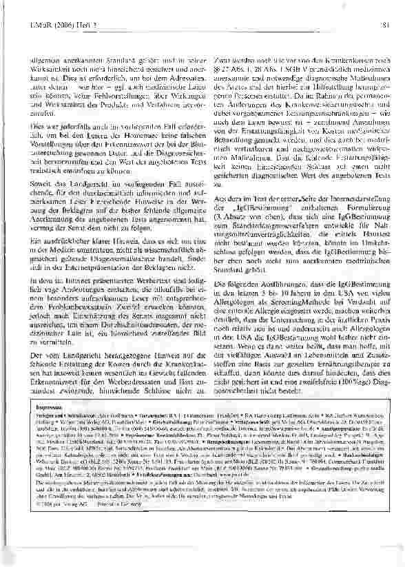 Vorschauseite 6: Blutuntersuchung zur Bestimmung einer Nahrungsmittelunverträglichkeit