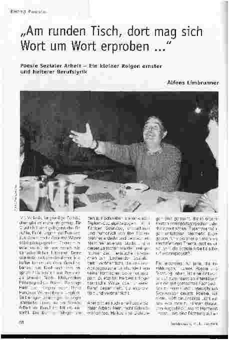 Vorschauseite 1: Am runden Tisch, dort mag sich Wort um Wort erproben ...