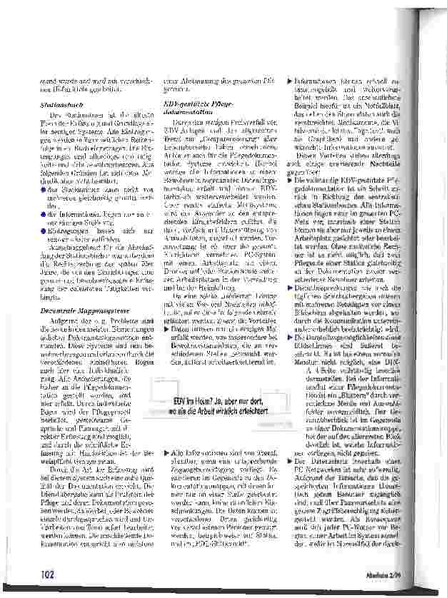Vorschauseite 3: Pflegedokumentation - wirklich per EDV?