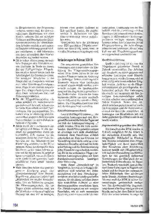 Vorschauseite 4: Pflegedokumentation - wirklich per EDV?