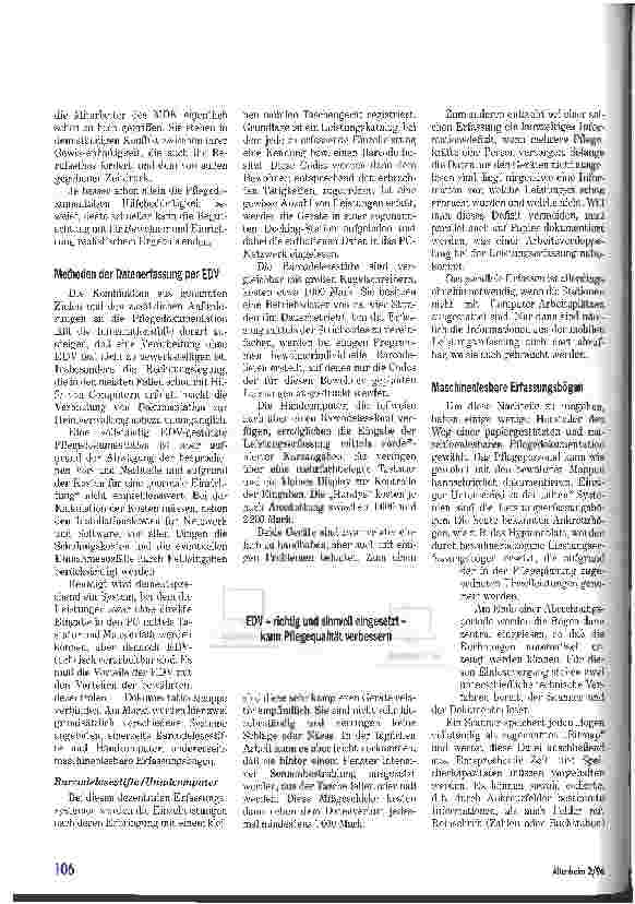 Vorschauseite 5: Pflegedokumentation - wirklich per EDV?