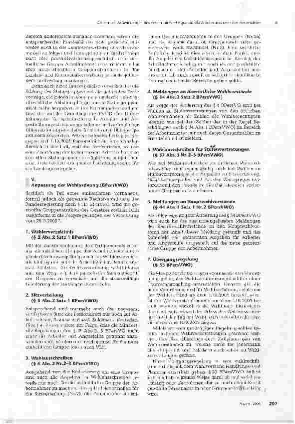 Vorschauseite 4: Auswirkungen des neuen Tarifvertrages auf die Arbeitsstrukturen der Personalräte